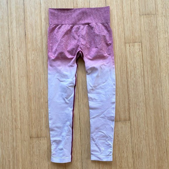 Women’s Gymshark Ombre Beet/Pink Seamless Leggings, Size M - Picture 4 of 10